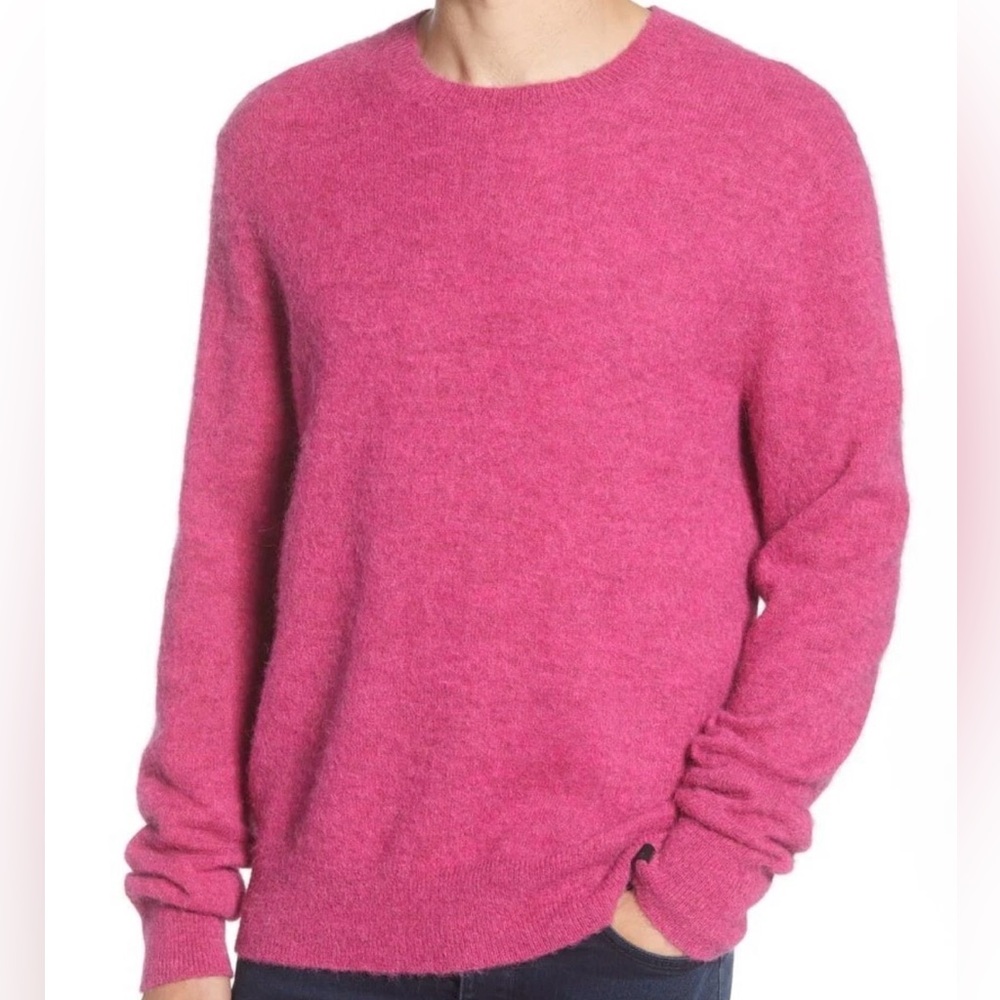 Rag & Bone Men/Unisex Arnie Slim Crew Neck Wool Blend Sweater Pink/Purple Size M